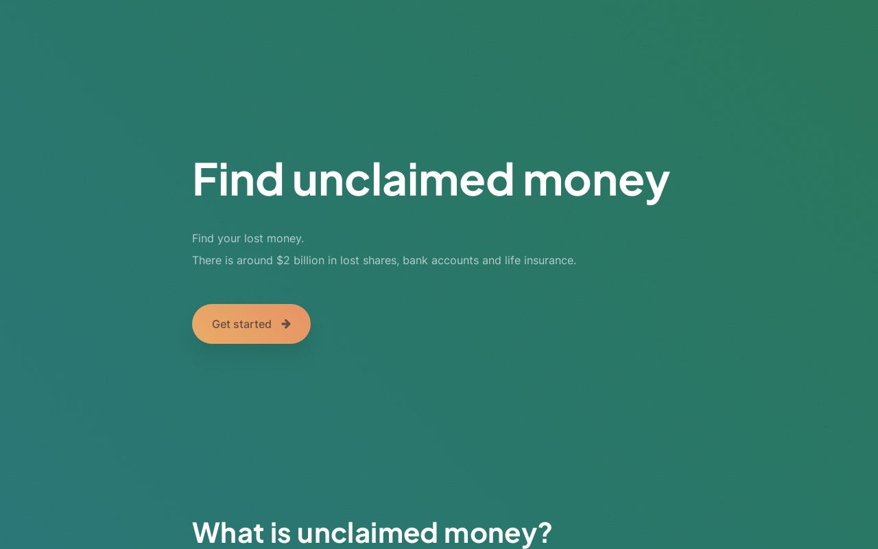 Find your unclaimed money